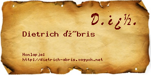 Dietrich Ábris névjegykártya